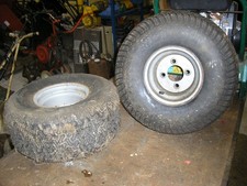 Pair 20 x 8.00 x 8 4 stud Countax Westwood mower wheels and tyres