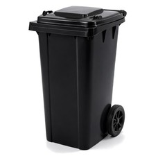 240L Black Wheelie Bin for