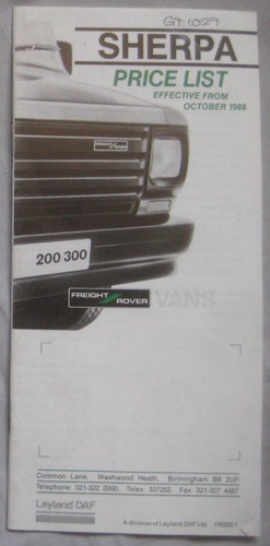 October 1988 freight - 1988, rover