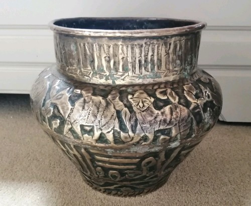 Antique vintage brass - antique, planter