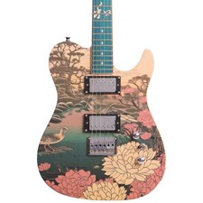 Lindo Koya Electric Guitar | Composite Neck | Luminlays | Japanese Graphic Art