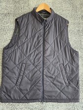 Barbour Finn Gilet Men's XL Navy Blue Black Full-Zip Quilted Vest