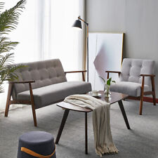 Nordic Small 1/2 Seater Sofa Love Seat Couch Corner Settee Tub Chair Armchair