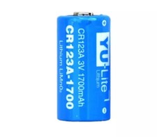 Yuasa High Capacity Non-Rechargeable CR123A 3V 1700mAh Lithium Battery