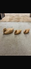 Set of 3 Hand‑Carved Wooden