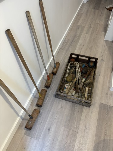 Traditional wooden croquet set - wooden,