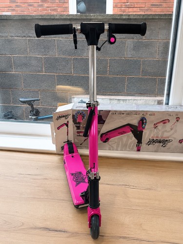 Pink electric scooter - scooter, folding