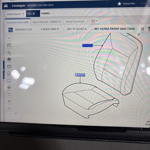 Ford mondeo driver seat - seat, back