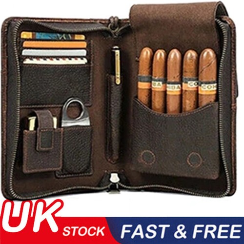 Men leather cigar case - men's,