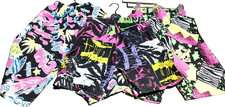 Job Lot x 3 New Vintage Colourful Printed Shorts Stylish and Retro Cotton S & M