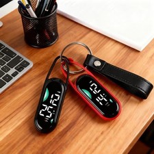 Hanging LED keyring watch.