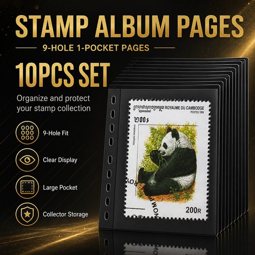 Sheets stamp album pages 1 - 10,