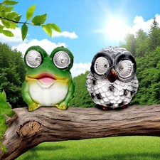 Solar Frog & Owl Garden