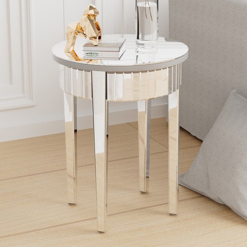 Contemporary round mirrored - contemporary,