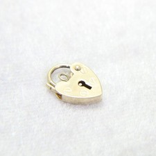 9ct Gold Heart Padlock Charm