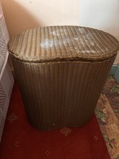 Vintage Lloyd Loom Linen Basket - good upcycling project - collection only 