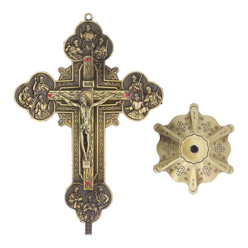 Crucifix bronze stable base - crucifix,