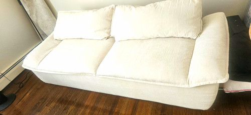 Beige fabric upholstered - beige,