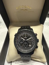 Rotary Aquaspeed Quartz Men's Watch Boxed, Stainless Steel, Black