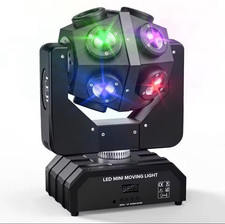 200W Moving Head 12 LED Rotating Beam DMX Stage Light RGBW DJ Disco Party Club