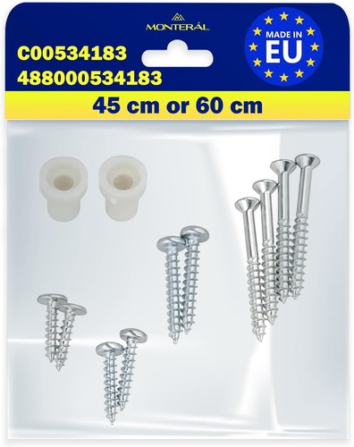 Dishwasher door fixing kit - door, to