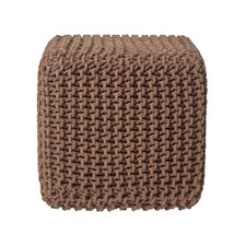 Cotton Knitted Pouffe &