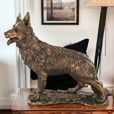 Regal German Shepherd Statue