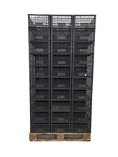 4 x Produce Baskets Euro Boxes Stacking Containers 60 x 40 x 22cm - 45 Litres