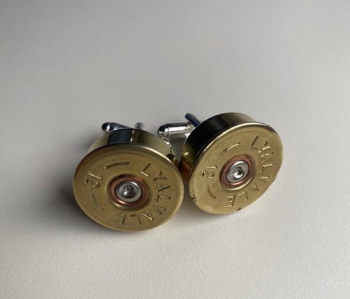 Shotgun cartridge cufflinks - cartridge,