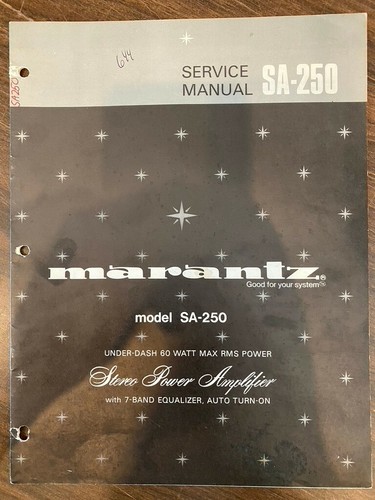 Marantz 250 sa250 service - sa-250,