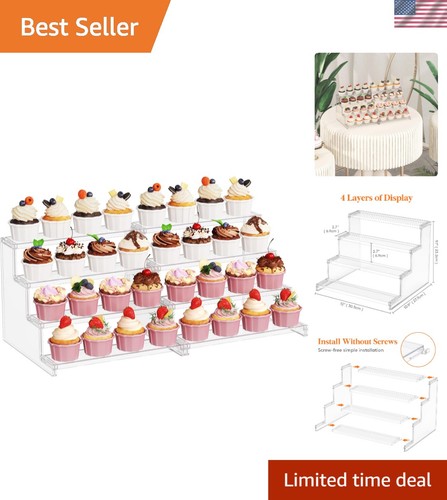 Tier clear cupcake stand - 4-tier,