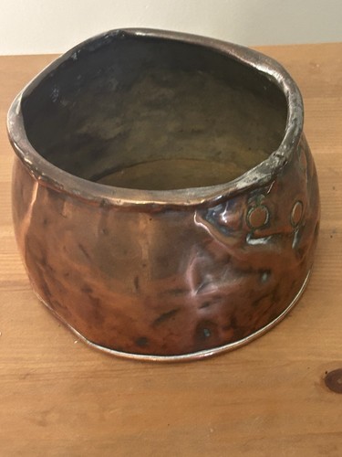Antique copper cooking - antique, pot
