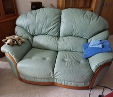 Leather Sofa X 2 And Leather Recliner Armchair