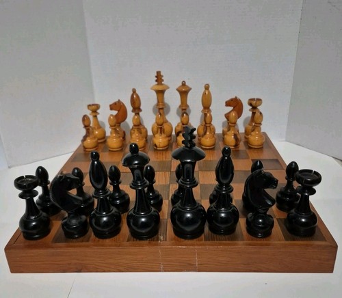 Russian wooden chess set - wooden,