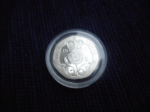 1982 silver piedfort proof 20p - 1982,