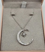 Diamonique crescent moon - , &