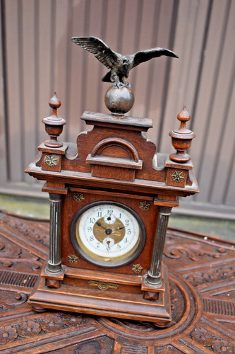 Antique german wood clock