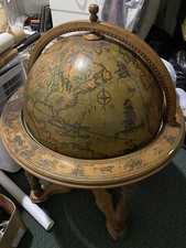 Giant Revolving Antique Style Globe Drinks Cabinet