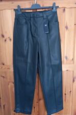 Marks and Spencer Black Faux Leather Trousers BNWT Size 10