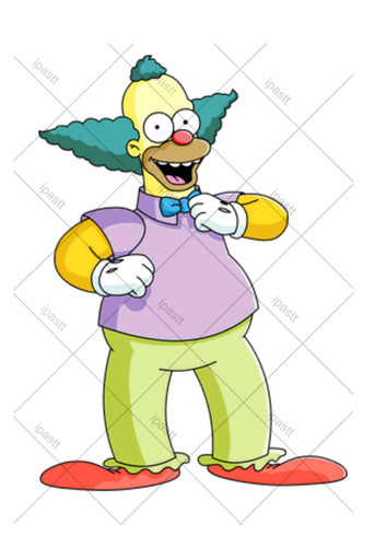 Pre cut krusty - krusty, clown