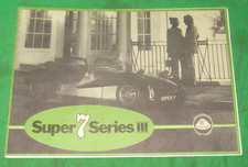 Caterham Lotus Super Seven Series 111 brochure with letter & 1975 price list