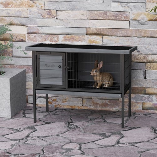 Rabbit hutch elevated with - rabbit,