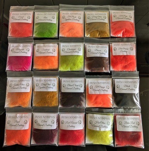 Natural various dyed dubbing - natural,