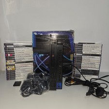 PlayStation 2 Console with 40x Games and 2x New 3rd P Controllers Tested Working