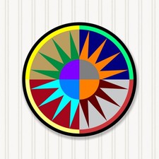 Round Barn Quilt, 6 Sizes, Beautiful Outdoor Wall Art Decor, BQR002-03