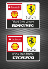 Ferrari Team Members Stickers