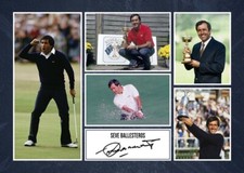 SEVE BALLESTEROS Signed Pre-Print A4 Montage PHOTO Gift Print OPEN GOLF