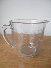 Vintage Glass Measuring Jug  0.5 litre American Cups Fluid Oz VGC