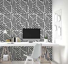 Zebra Geo Mono Wallpaper 910004 by Arthouse Lounge Living Room Bedroom Hallway
