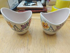 Poole Pottery Vintage Small Floral Pots
